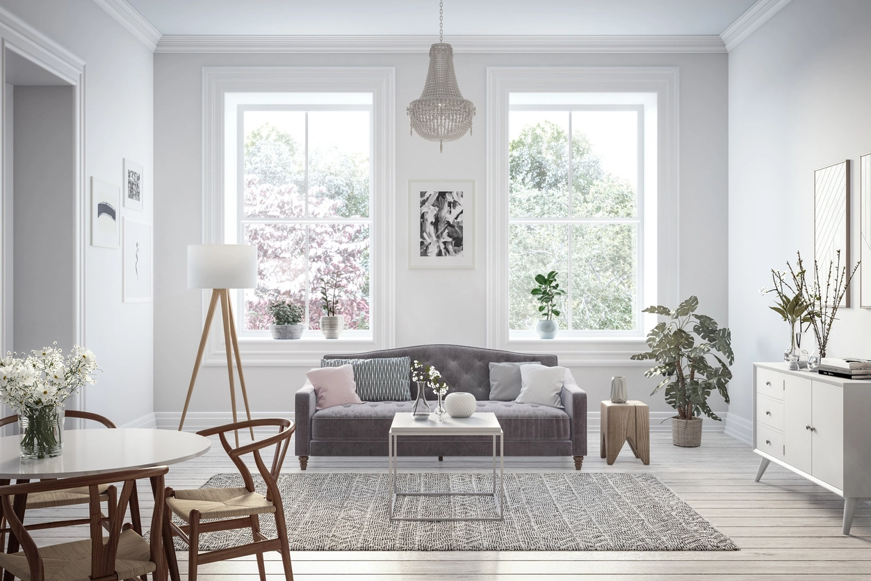 Intérieur d'une chambre moderne pour étudiant